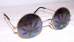 POT LEAF MIRROR REFLECTION SUNGLASSES (Sold by the piece)