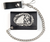 EMBROIDERED HORSE TRIFOLD LEATHER WALLETS WITH CHAIN (Sold by the piece)