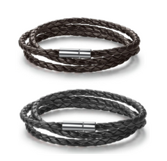 Handmade Braided Leather Wrap Bracelets (sold by piece or dozen)