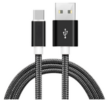LONG 9 FOOT TYPE C BRAIDED CLOTH CHARGER CORD ( sold by the piece )