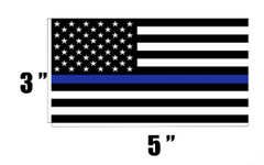 BLUE LIVES THIN BLUE LINE AMERICAN FLAG BUMPER STICKER (sold by the piece or dozen)