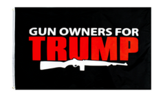 GUN OWNERS FOR DONALD TRUMP 3 X 5 AMERICAN FLAG ( sold by the piece )