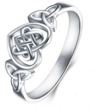 Celtic knot heart sterling silver ring (sold by the piece)