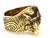 Antique gold tribal eagle head adjustable metal ring (sold by the piece)