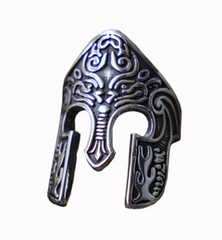 ENGRAVED SPARTAN HELMET METAL RING (sold by the piece)