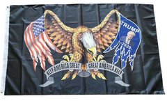 DONALD TRUMP EAGLE WINGS 2020 3 X 5 AMERICAN FLAG ( sold by the piece )