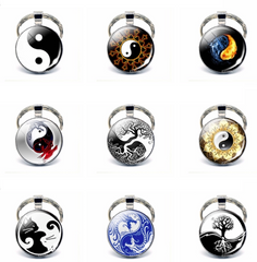 YIN YANG KEYCHAINS *PICK STYLE* (sold by the piece or assorted  dozen)