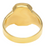 SQUARE GOLD  POT LEAF METAL BIKER RING (sold by the piece)