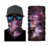 PASTEL PINK GRAY SPACE NEBULA SEAMLESS BANDANA FACE COVER TUBE MULTI FUNCTION MASK WRAPS