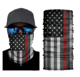 THIN RED LINE BLACK WHITE AMERICAN FLAG SEAMLESS BANDANA FACE COVER TUBE MULTI FUNCTION MASK WRAPS