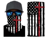 RED CROSS AMERICAN SEAMLESS BANDANA FACE COVER TUBE MULTIFUNCTION MASK WRAPS