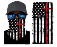 RED CROSS AMERICAN SEAMLESS BANDANA FACE COVER TUBE MULTIFUNCTION MASK WRAPS