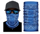 SQUARE BLUE PAISLEY SEAMLESS BANDANA FACE COVER TUBE MULTIFUNCTION MASK WRAPS