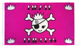 PINK PIRATE PRINCESS 3 X 5 FLAG (sold by the piece)