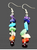 RAINBOW STONE CHAKRA EARRINGS (sold by the pair)