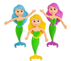 4" BENDABLE MERMAID DOLL ASSORTMENT (sold by the piece or dozen)