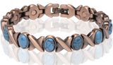 COPPER MAGNETIC TURQUOISE LINK BRACELET style #TQ/XO  (sold by the piece )