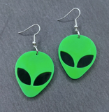 STYLE # 2 Acrylic Alien Head Earrings (sold by the pair)