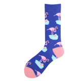 SUMMER VIBES FLAMINGO Unisex Crew Socks  (sold by the pair)