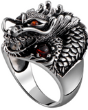 RED EYE DRAGON METAL BIKER RING (SOLD BY THE PIECE)