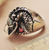 RED EYE DRAGON METAL BIKER RING (SOLD BY THE PIECE)