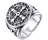 ST BENEDICT  METAL BIKER RING (SOLD BY THE PIECE)