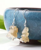 CITRINE STONE EARRINGS (sold by the pair)