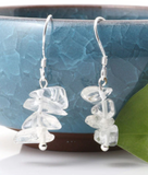 CLEAR QUARTZ STONE EARRINGS (sold by the pair)