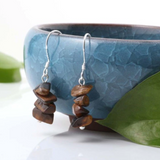 TIGERS EYE  STONE EARRINGS (sold by the pair)