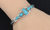 TEARDROP TURQUOISE COLOR STONE SILVER CUFF BRACELET (sold by the piece)