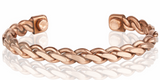 STYLE #A PURE COPPER MAGNETIC CUFF BRACELET ON ORANGE DISPLAY CARD (sold by the piece or dozen )