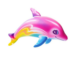 36 INCH INFLATABLE RAINBOW DOLPHIN (Sold by the piece or dozen)