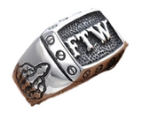 FTW #3 MIDDLE FINGER METAL BIKER RING (sold by the piece)