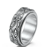 Spinning Multiple Eyes Stainless Steel Ring (sold by the piece)