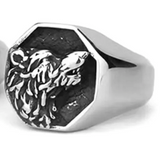 Nordic Viking Wolf Head Stainless Steel Ring (sold by the piece)