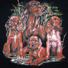 RETRIEVER & PUPPIES DOGS BLACK SHORT SLEEVE TEE-SHIRT (Sold by the piece)