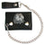 SCREAMING EAGLE HEAD TRIFOLD LEATHER WALLETS WITH CHAIN (Sold by the piece)