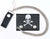 SKULL AND CROSS BONES TRIFOLD LEATHER WALLETS WITH CHAIN (Sold by the piece)