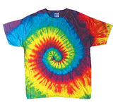 RAINBOW SWIRL TYE DYE TEE SHIRT (Sold by the piece)