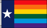 TEXAS STATE RAINBOW 3 X 5 FLAG ( sold by the piece )