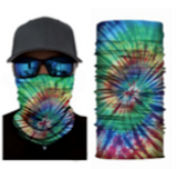 TIE DYED SWIRL MULTI FUNCTION SEAMLESS BANDANA WRAP ( sold by the piece or 10 PACK) )