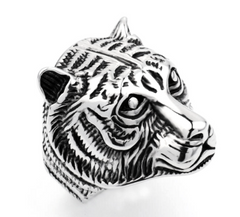 TIGER HEAD METAL BIKER RING (SOLD BY THE PIECE)