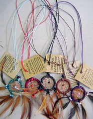 1 1/4 INCH WOVEN DREAMCATCHER NECKLACES (Sold by the piece or dozen)
