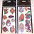 GRAB BAG OF TEMPORARY ASSORTED TATTOOS ( by the dozen) **- CLOSEOUT $1.50 FOR DOZEN CARDS