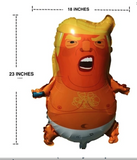 TRUMP BABY FOIL NOVELTY PARTY BALLOON 23"X18"  (sold by the piece or dozen)