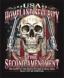 2nd AMENDMENT SECURITY BLACK SHORT SLEEVE TEE SHIRT (Sold by the piece)