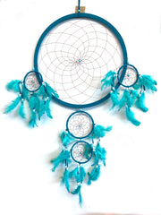 LARGE 15" WIDE TURQUOISE DREAMCATCHER (sold by the piece)