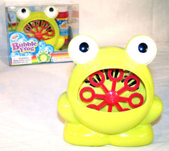 GREEN FROG BUBBLE BLOWING MACHINE ( sold by the piece ) *- CLOSEOUT NOW $ 7.50 EA