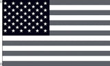 AMERICAN BLACK AND WHITE USA 3 X 5 FLAG ( sold by the piece )