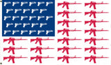 AMERICAN GUNS / RIFLE 2ND AMENDMENT  3 X 5 FLAG ( sold by the piece )